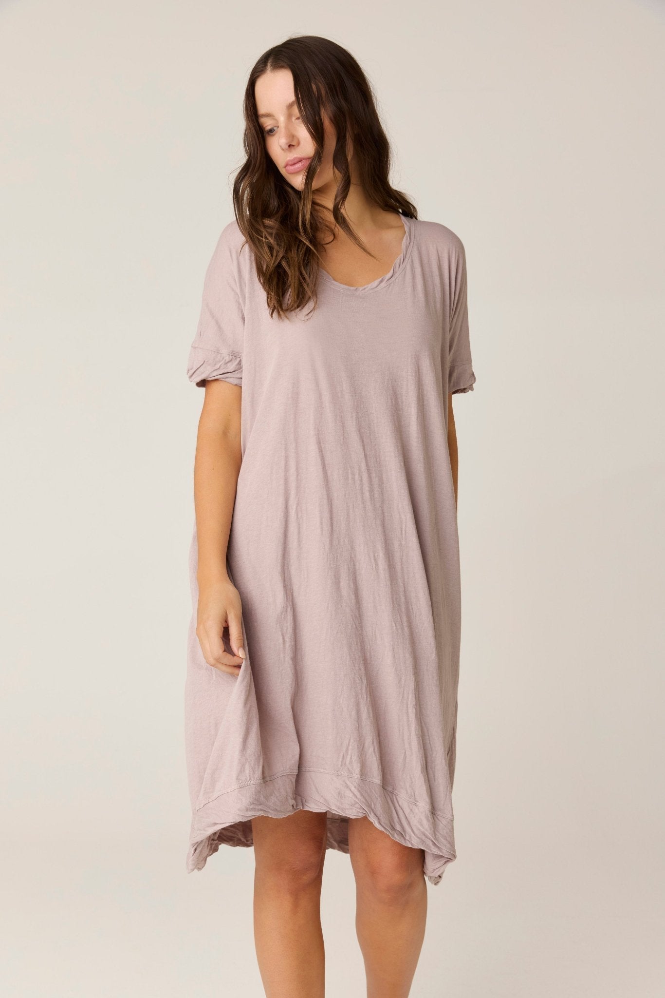 ROCCO TEE DRESS - DOVE (PRE - ORDER) - Primness