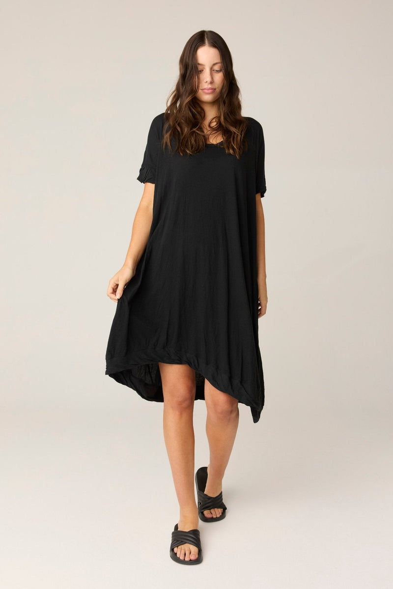 ROCCO TEE DRESS - NOIR (PRE - ORDER) - Primness