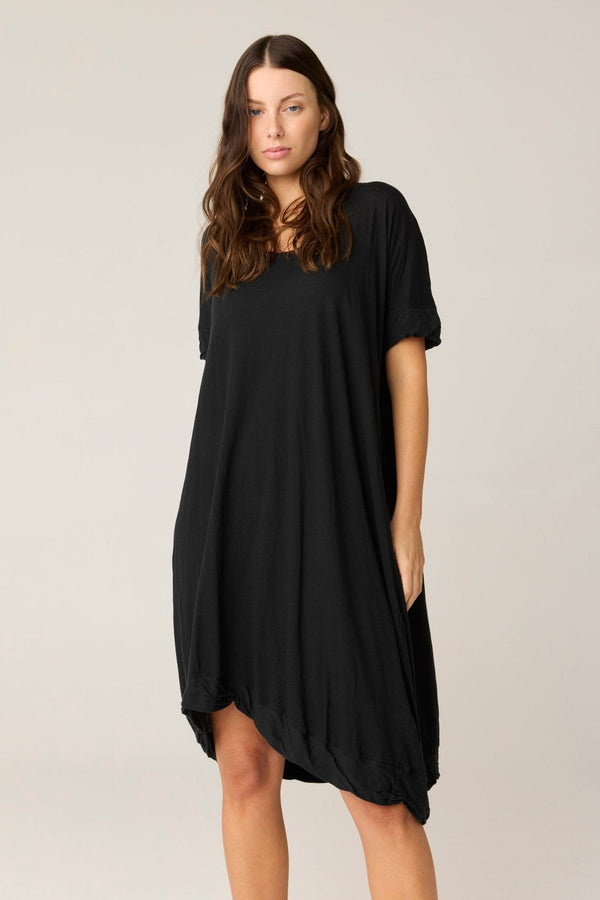 ROCCO TEE DRESS - NOIR (PRE - ORDER) - Primness