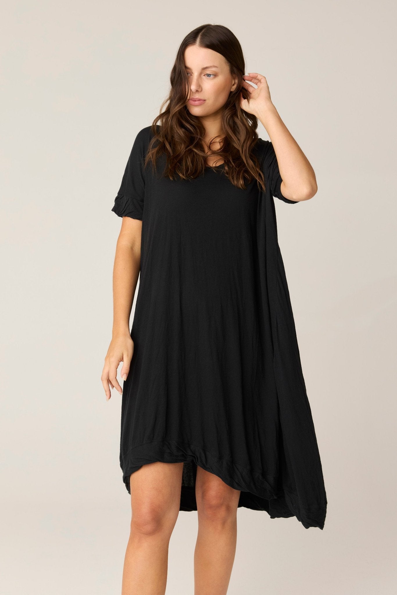 ROCCO TEE DRESS - NOIR (PRE - ORDER) - Primness