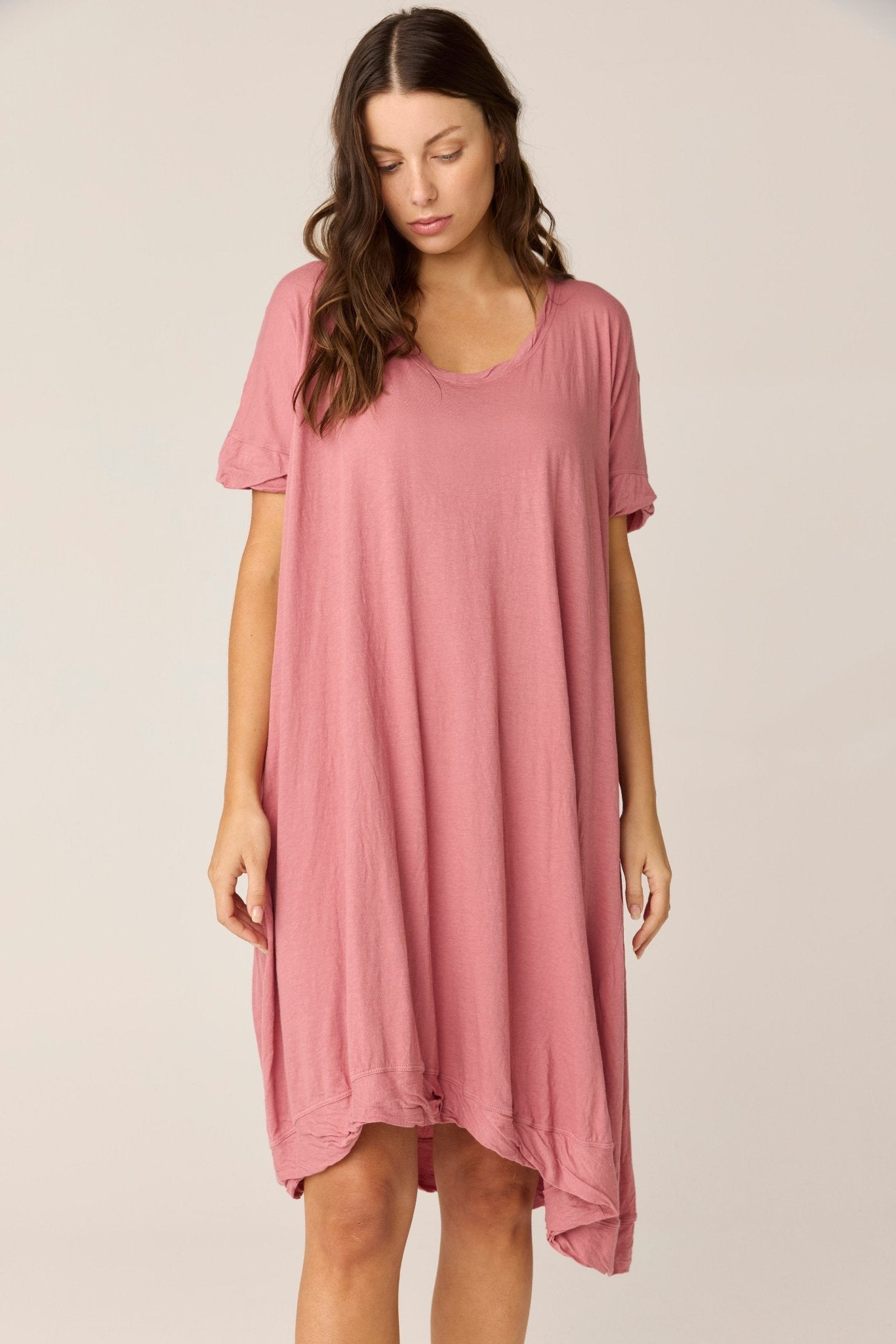 ROCCO TEE DRESS - SALMON (PRE - ORDER) - Primness