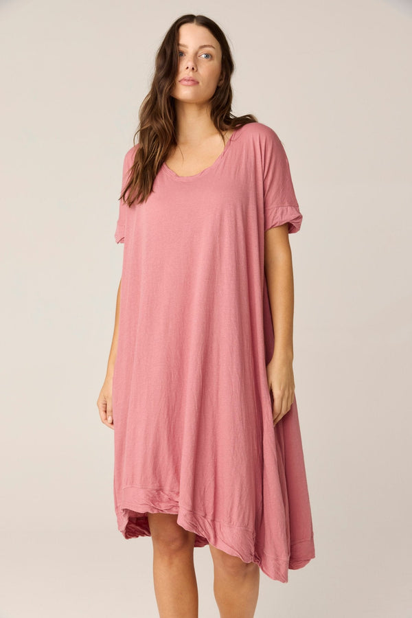 ROCCO TEE DRESS - SALMON (PRE - ORDER) - Primness