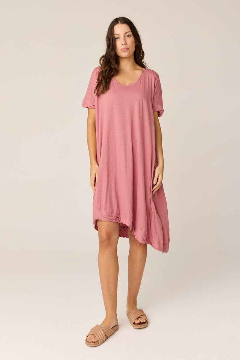 ROCCO TEE DRESS - SALMON (PRE - ORDER) - Primness