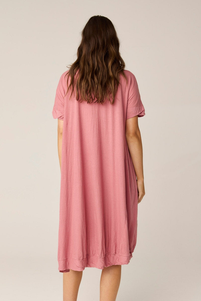 ROCCO TEE DRESS - SALMON (PRE - ORDER) - Primness