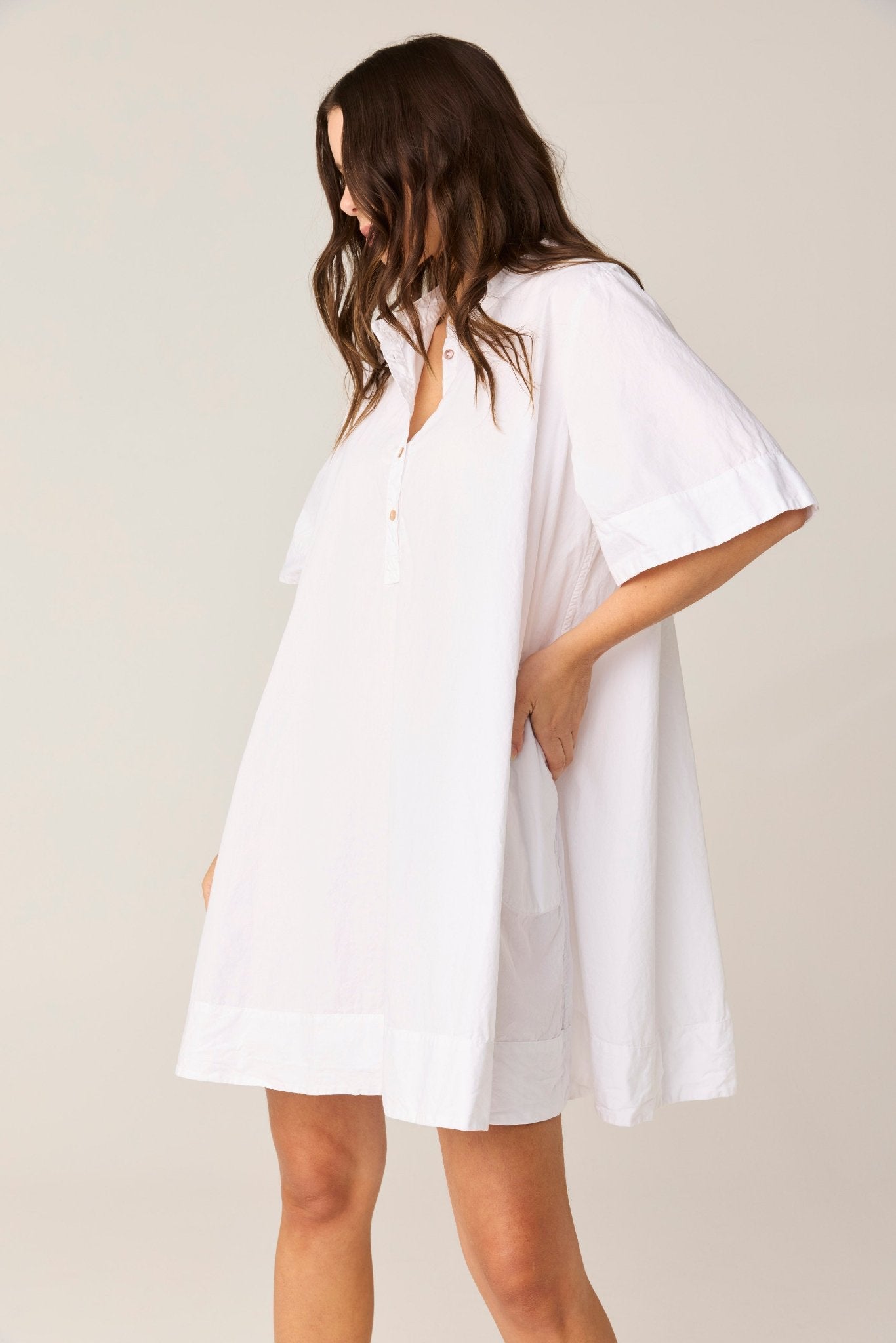 SHORE SHIRT DRESS - BLANC (PRE - ORDER) - Primness