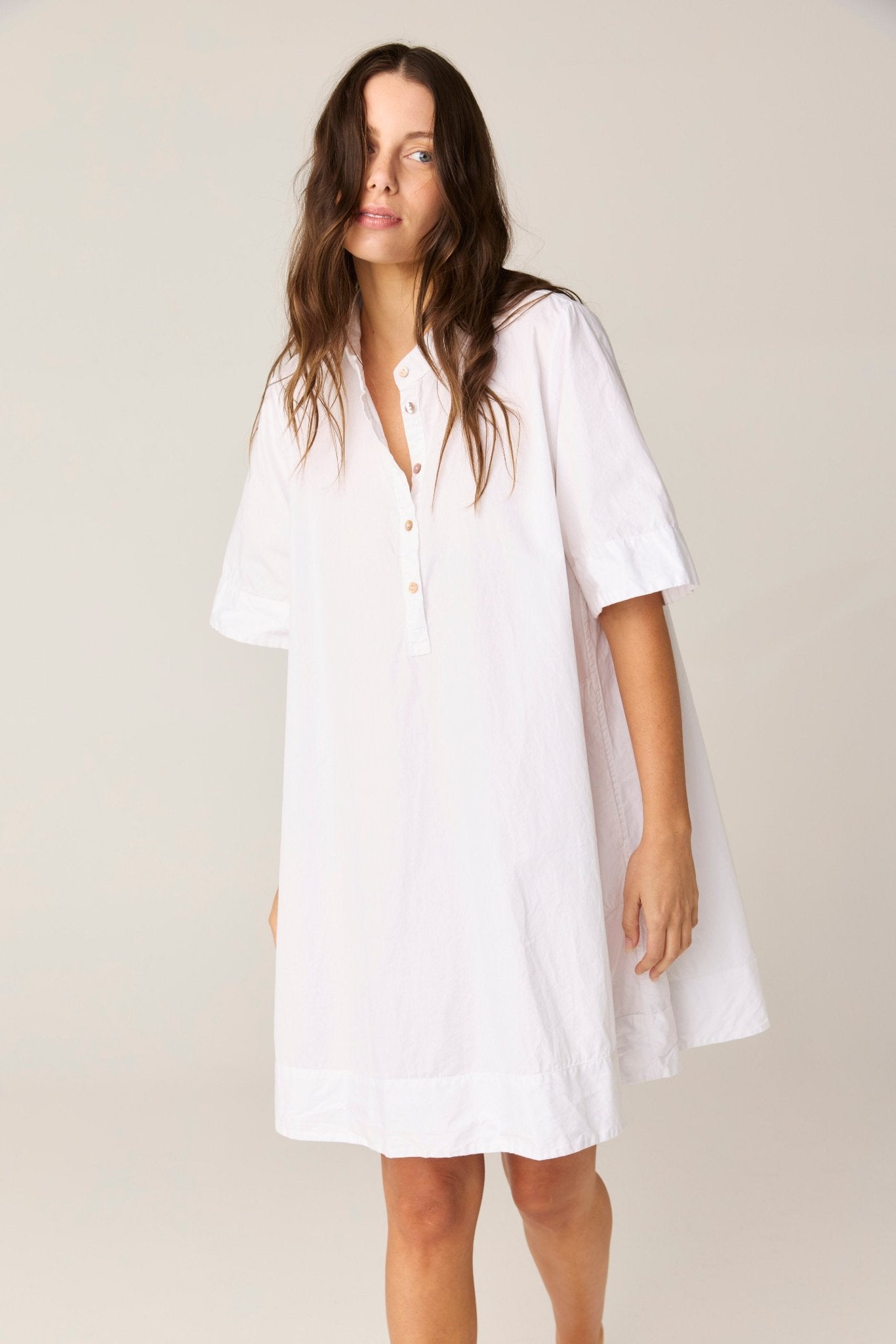 SHORE SHIRT DRESS - BLANC (PRE - ORDER) - Primness