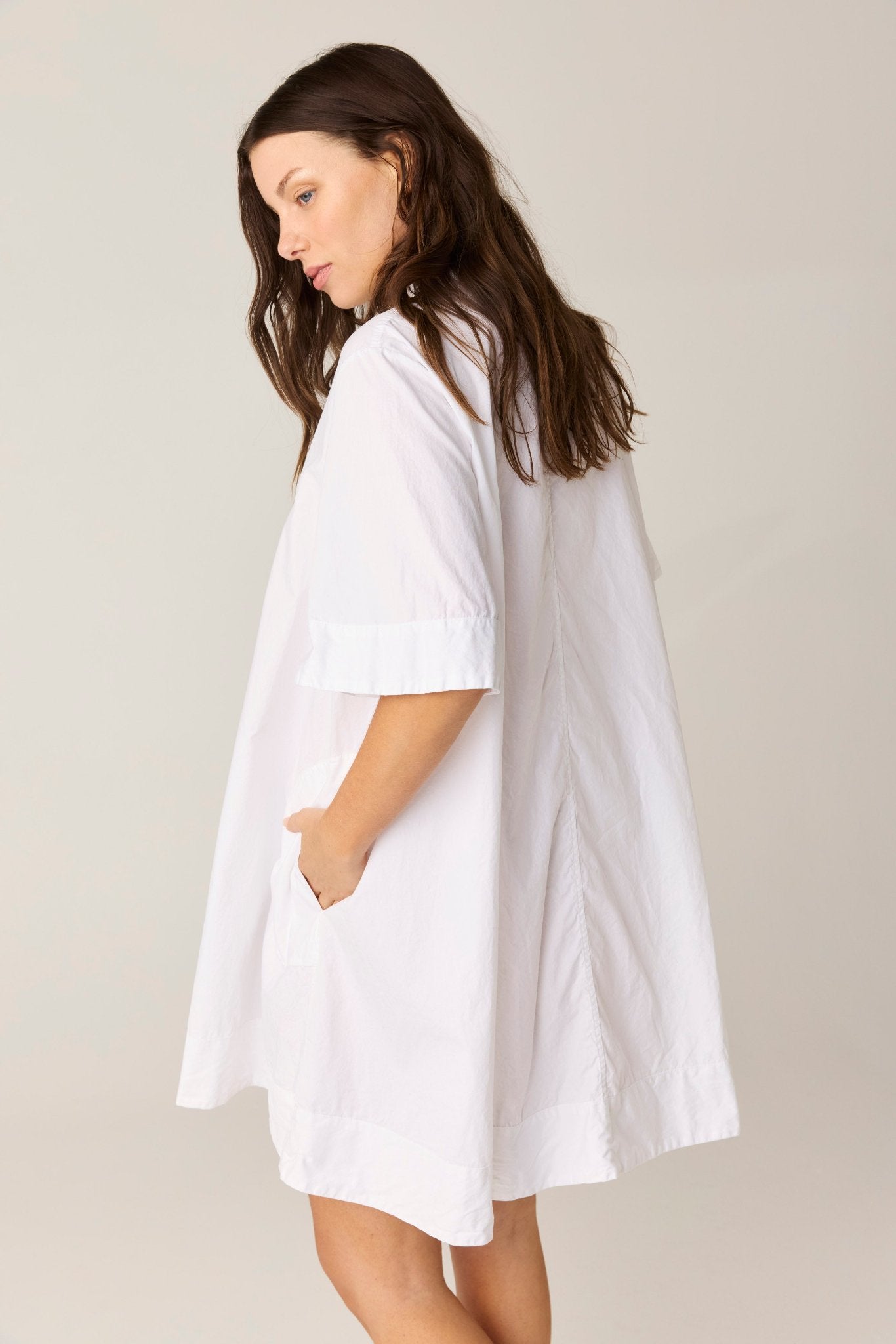 SHORE SHIRT DRESS - BLANC (PRE - ORDER) - Primness