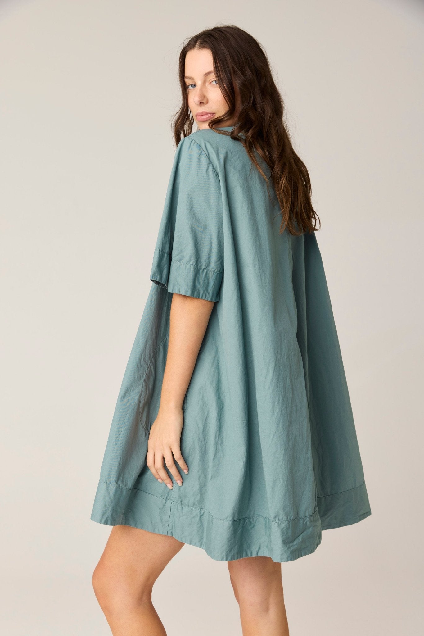 SHORE SHIRT DRESS - LAGOON (PRE - ORDER) - Primness