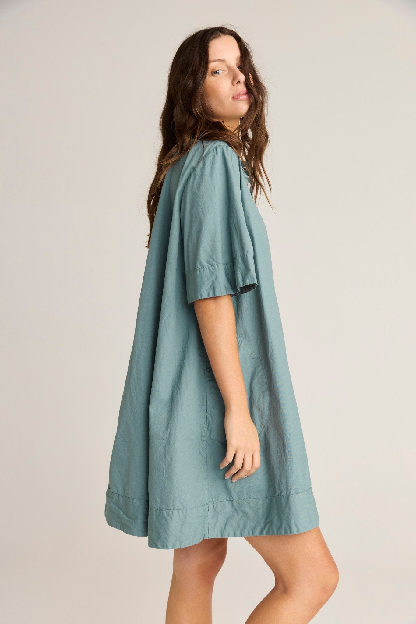 SHORE SHIRT DRESS - LAGOON (PRE - ORDER) - Primness