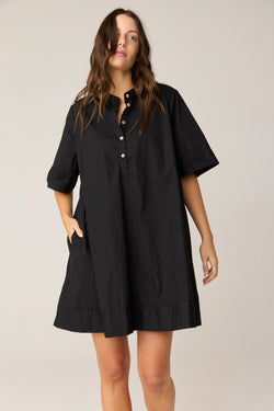 SHORE SHIRT DRESS - NOIR (PRE - ORDER) - Primness