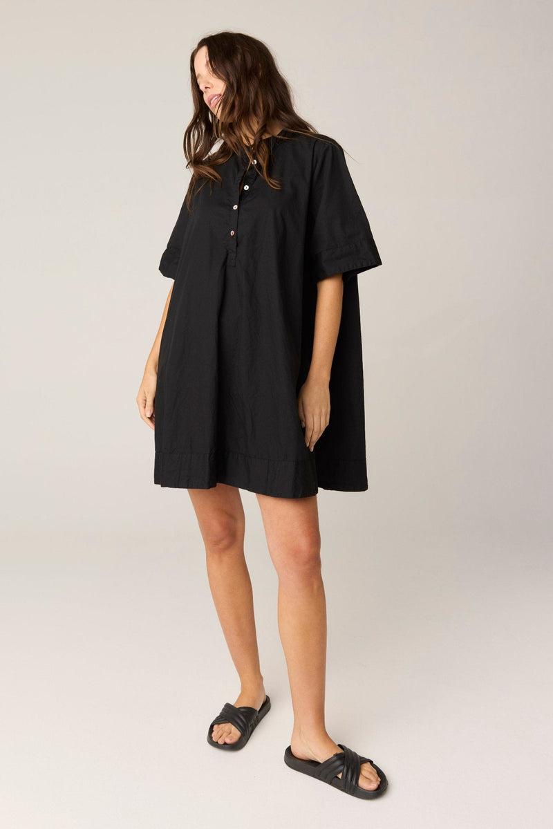 SHORE SHIRT DRESS - NOIR (PRE - ORDER) - Primness