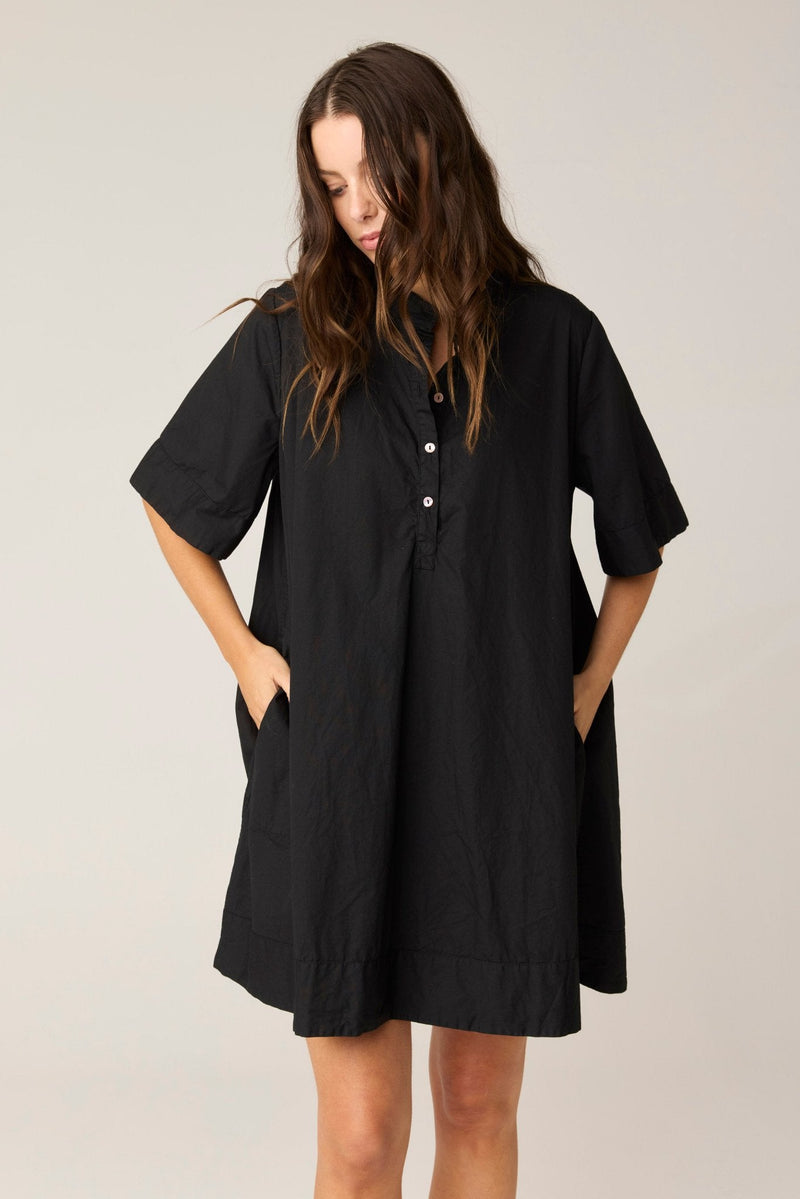 SHORE SHIRT DRESS - NOIR (PRE - ORDER) - Primness