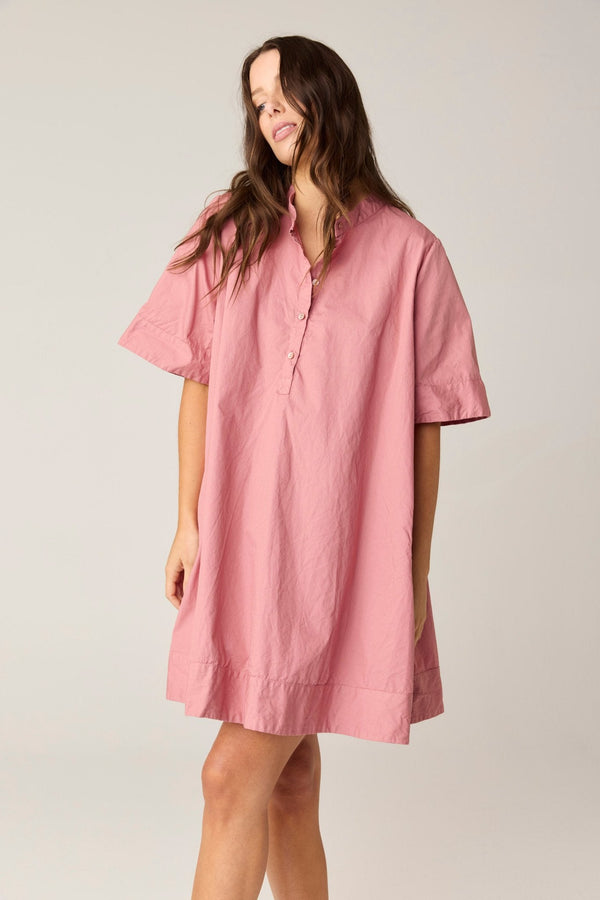 SHORE SHIRT DRESS - SALMON (PRE - ORDER) - Primness