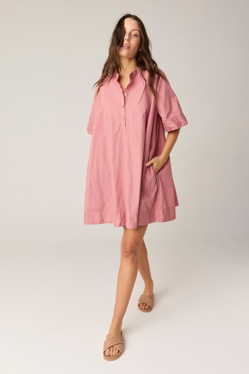 SHORE SHIRT DRESS - SALMON (PRE - ORDER) - Primness