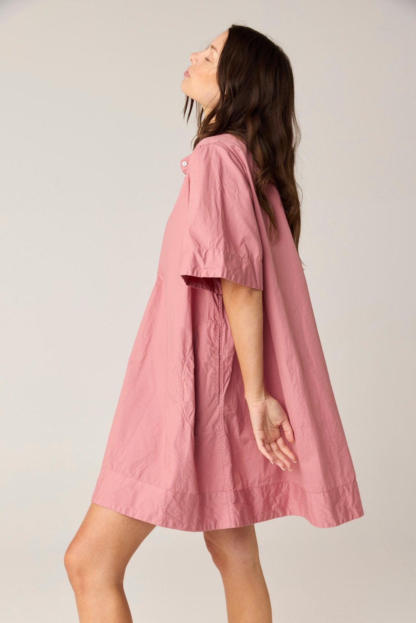 SHORE SHIRT DRESS - SALMON (PRE - ORDER) - Primness