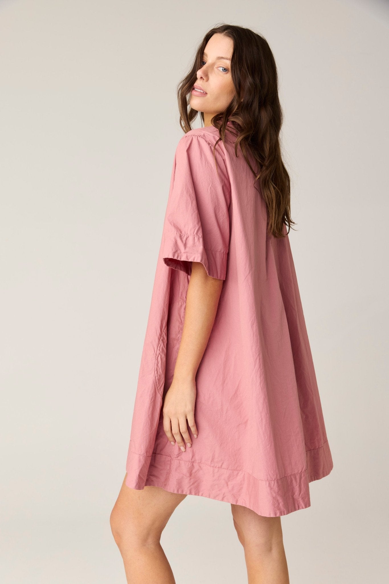 SHORE SHIRT DRESS - SALMON (PRE - ORDER) - Primness