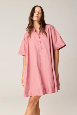 SHORE SHIRT DRESS - SALMON (PRE - ORDER) - Primness