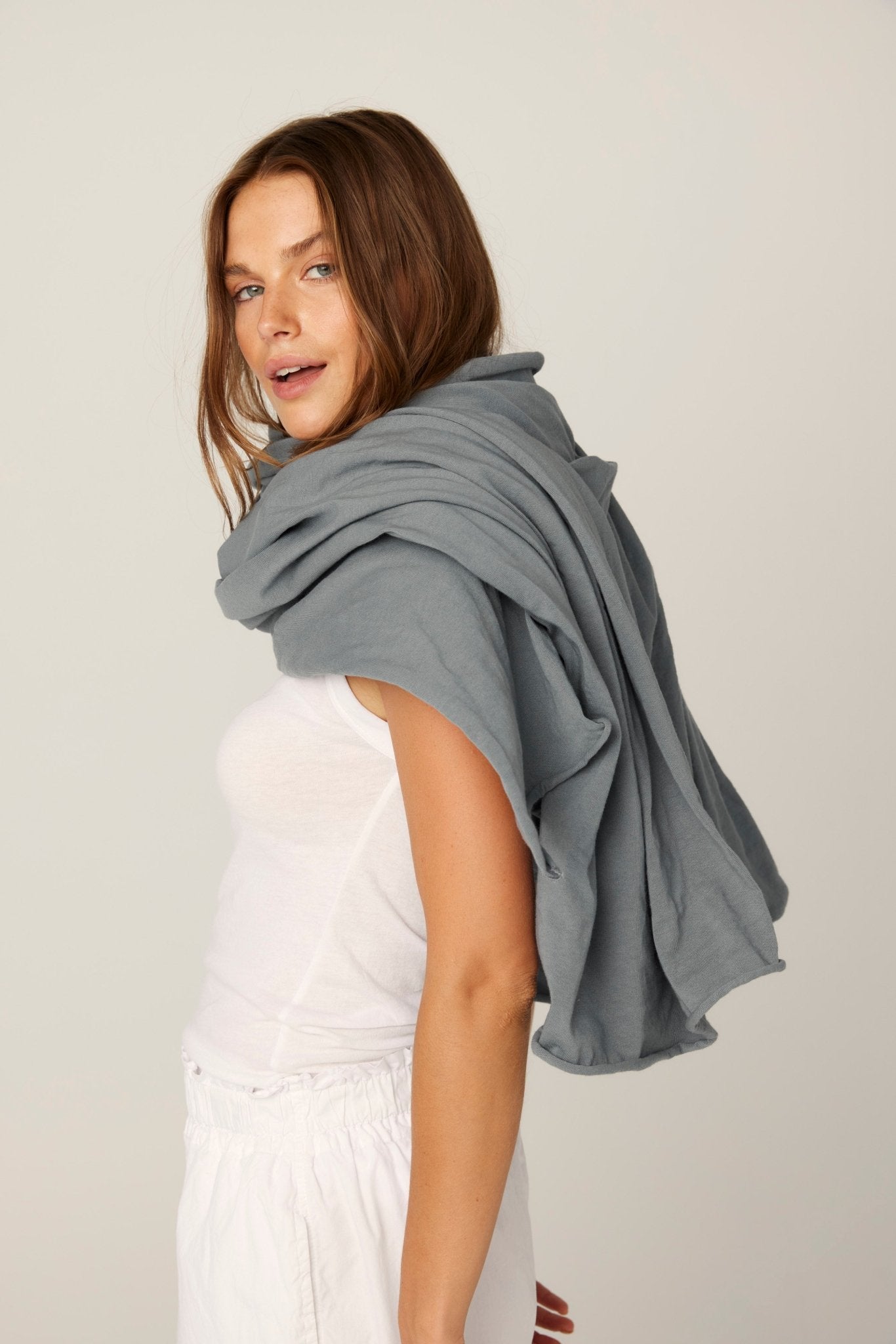 WRAPPED SCARF - GREY MIST (PRE-ORDER) - Primness