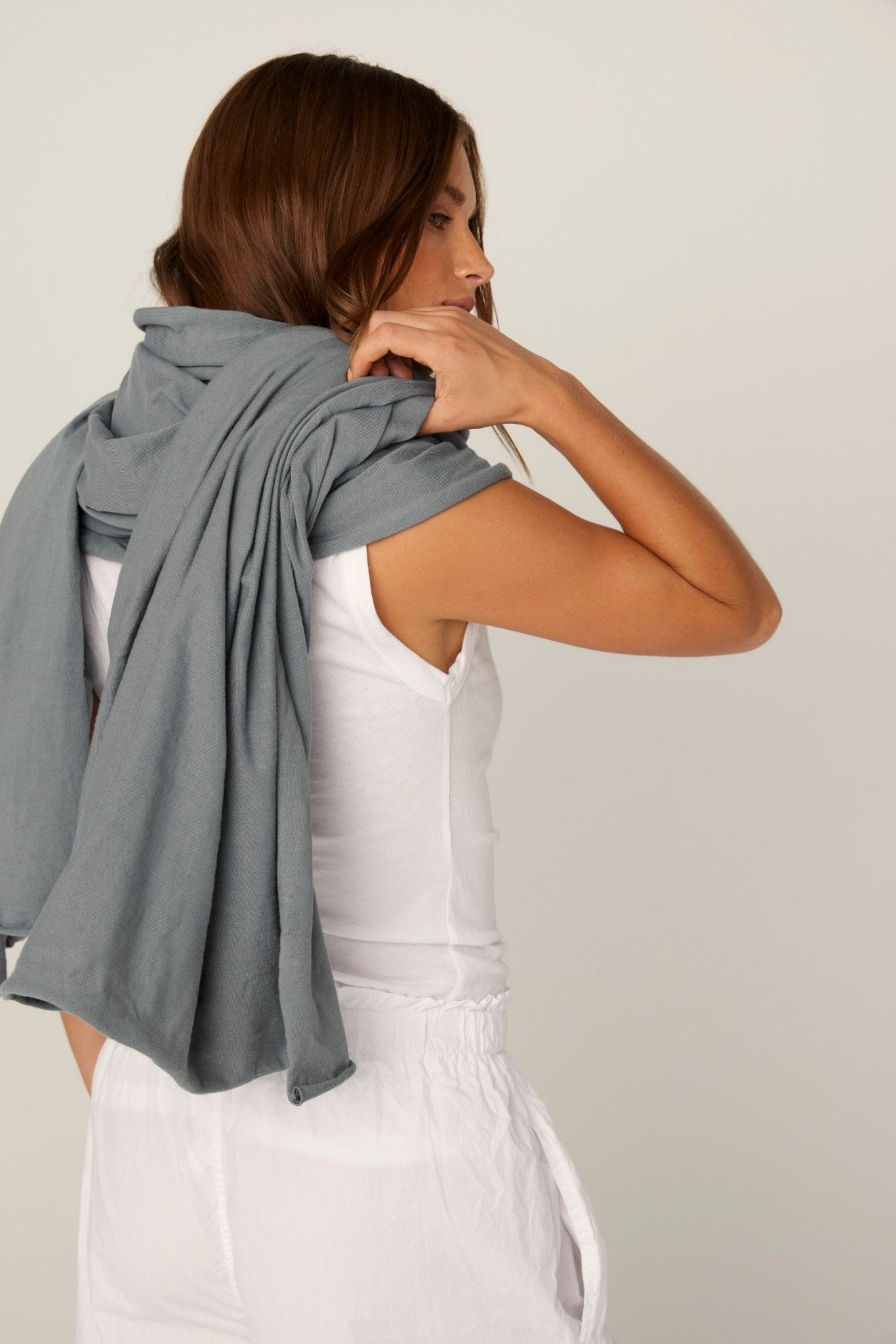 WRAPPED SCARF - GREY MIST (PRE-ORDER) - Primness