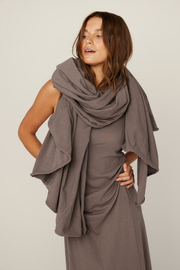 WRAPPED SCARF - MOCHA (PRE-ORDER) - Primness