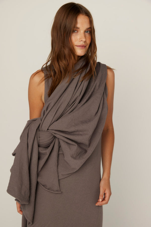 WRAPPED SCARF - MOCHA (PRE-ORDER) - Primness