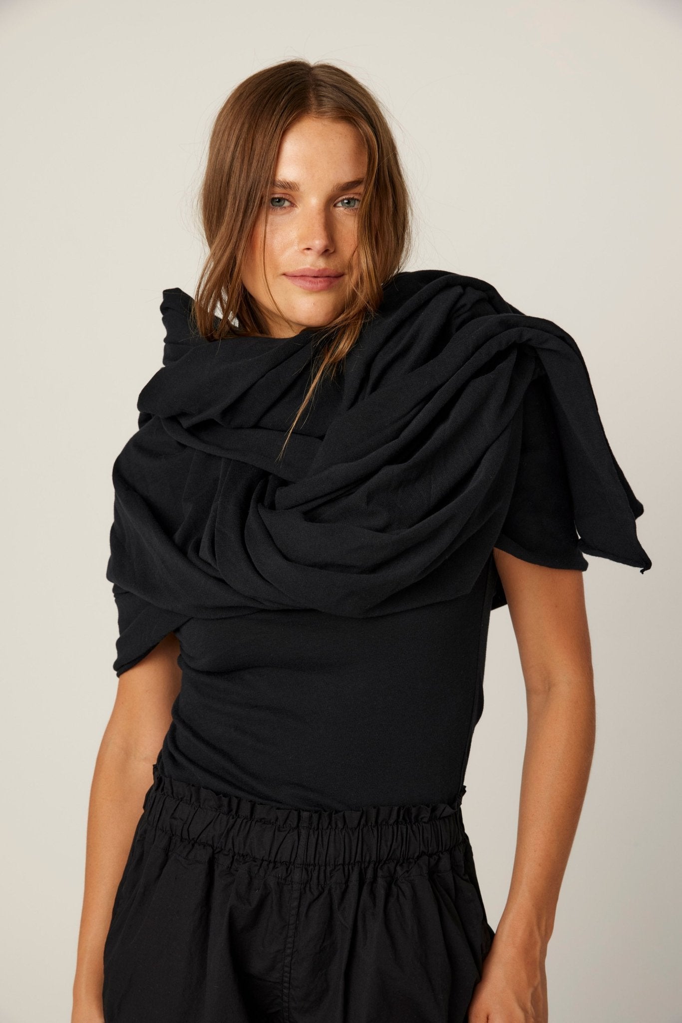 WRAPPED SCARF - NOIR (PRE-ORDER) - Primness