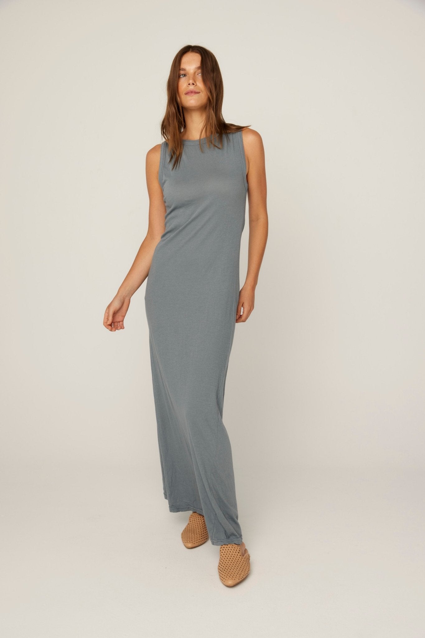 YENI TANK DRESS - GREY MIST (PRE-ORDER) - Primness