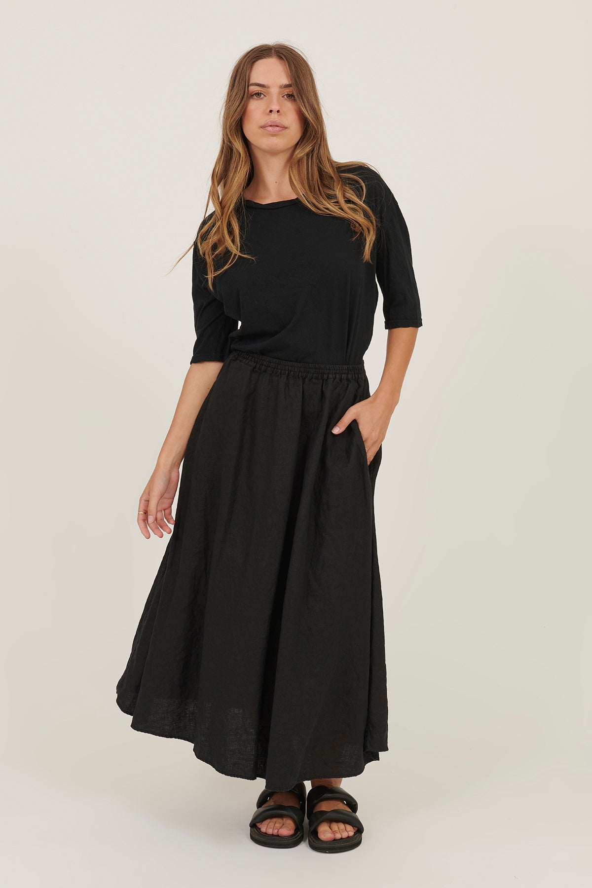 AMALFI SKIRT- NOIR - Primness