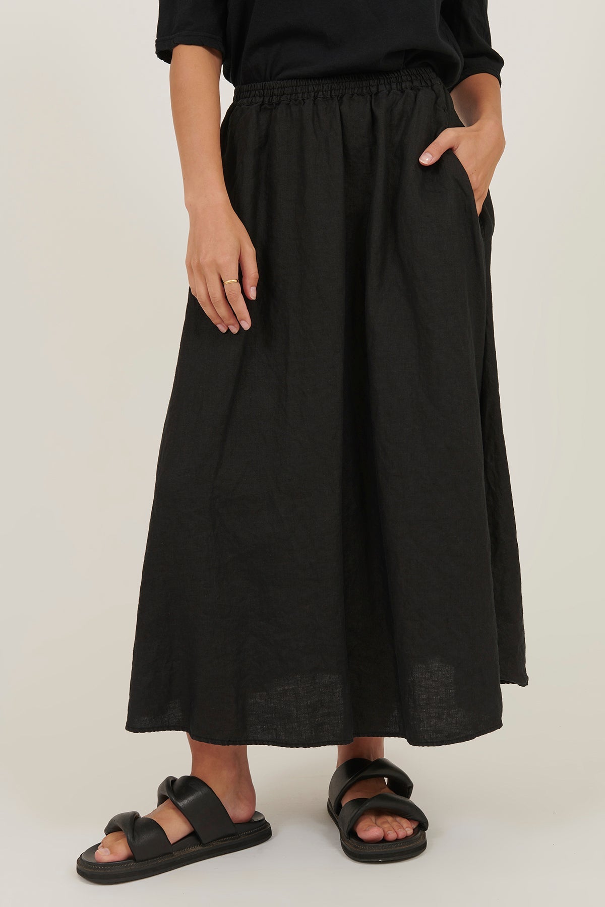 AMALFI SKIRT- NOIR - Primness