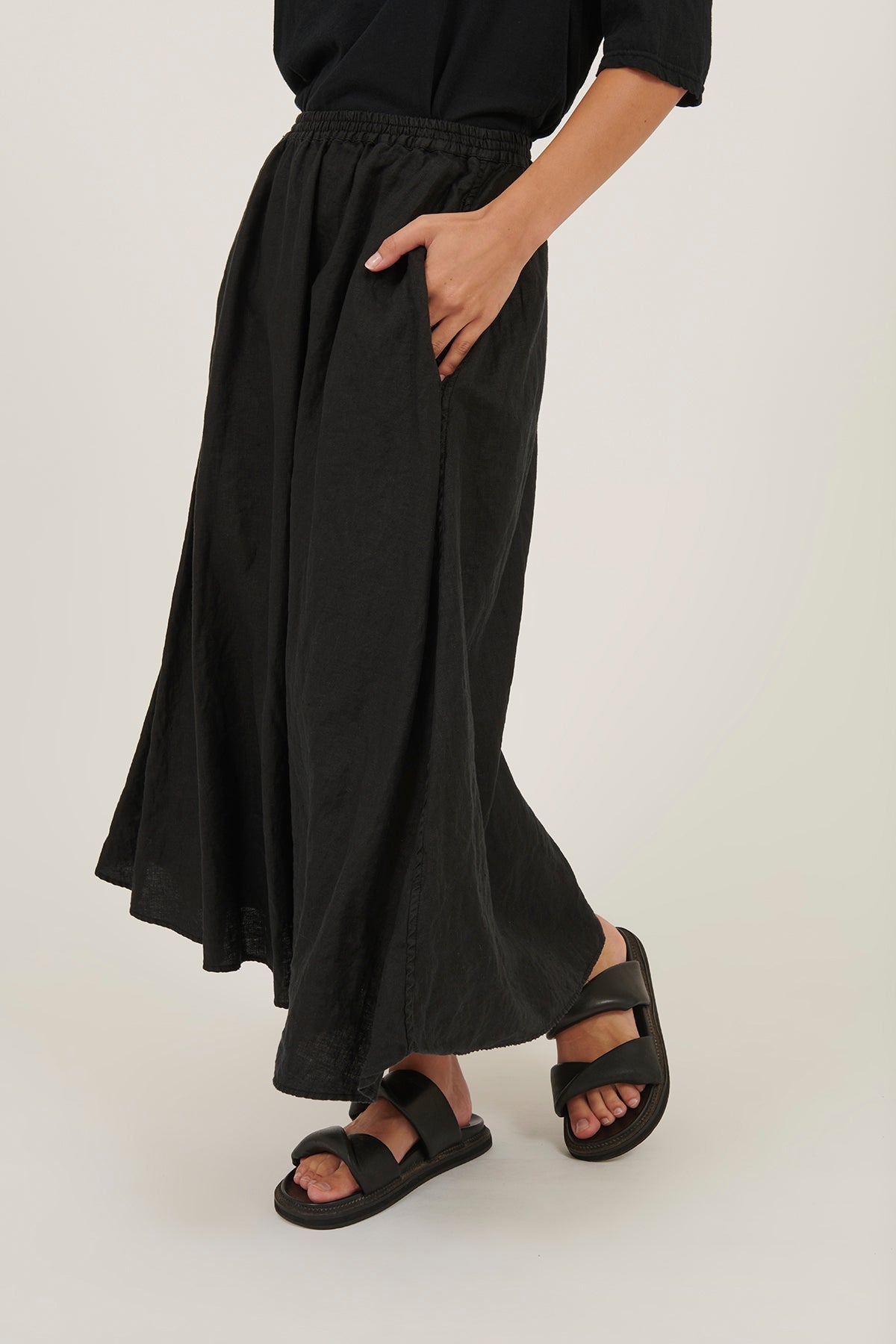 AMALFI SKIRT- NOIR - Primness