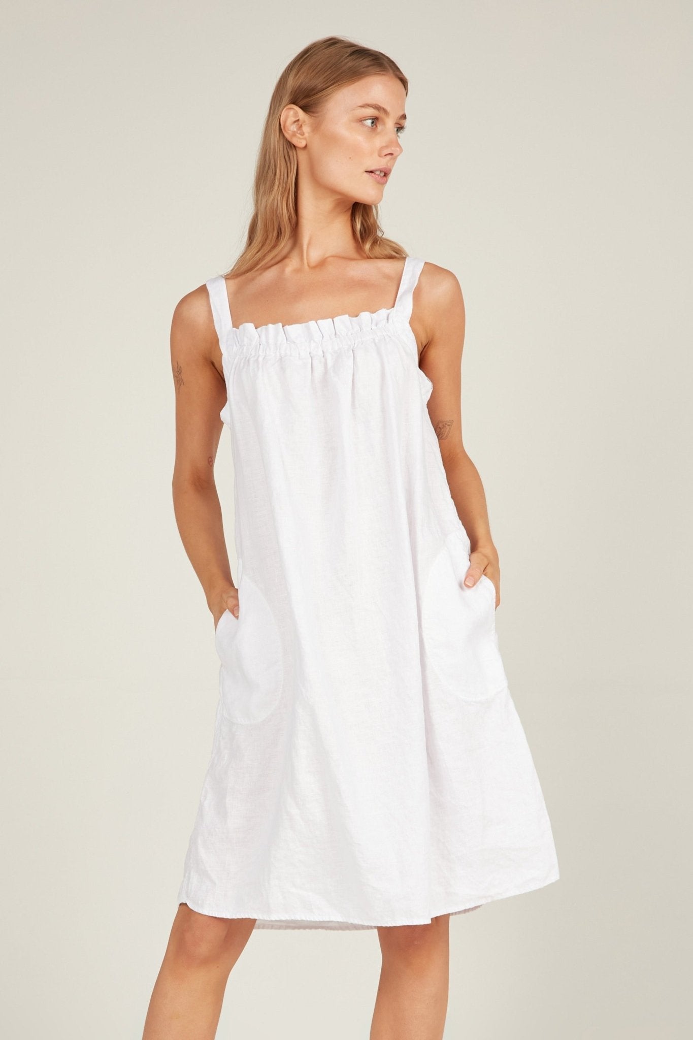 BEACHED DRESS - BLANC - Primness