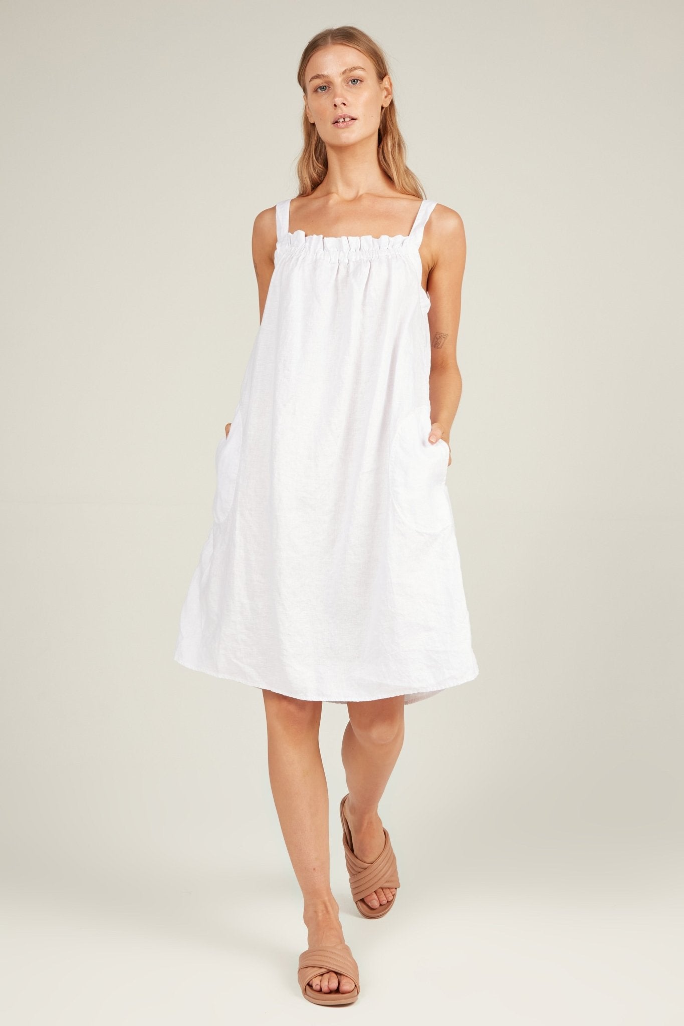 BEACHED DRESS - BLANC - Primness