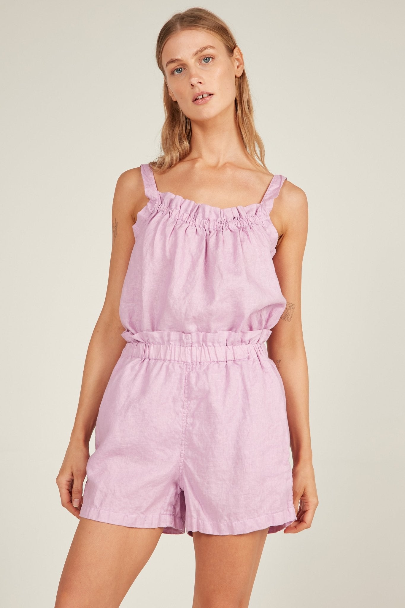 BEACHED SHORT - MAUVE - Primness