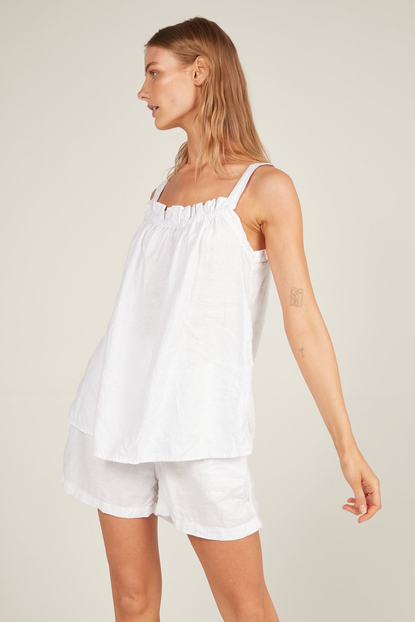 BEACHED SINGLET - BLANC - Primness