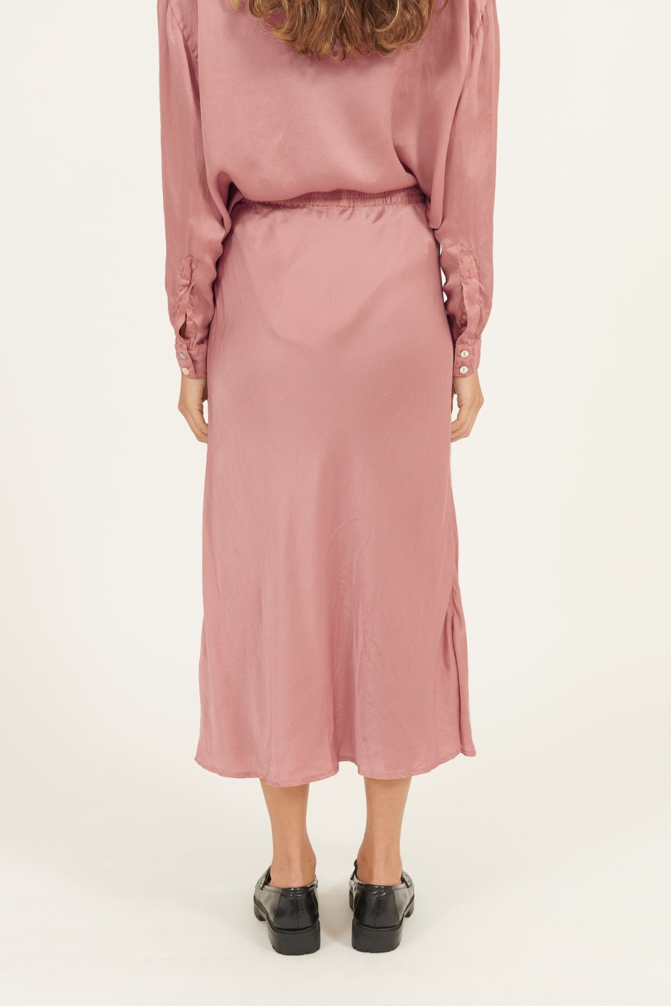 BIAS LONG SKIRT - FRENCH ROSE - Primness