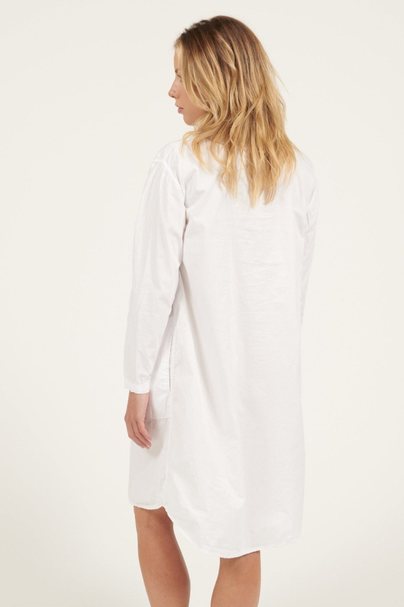 BINDIE SHIRT DRESS - BLANC - Primness