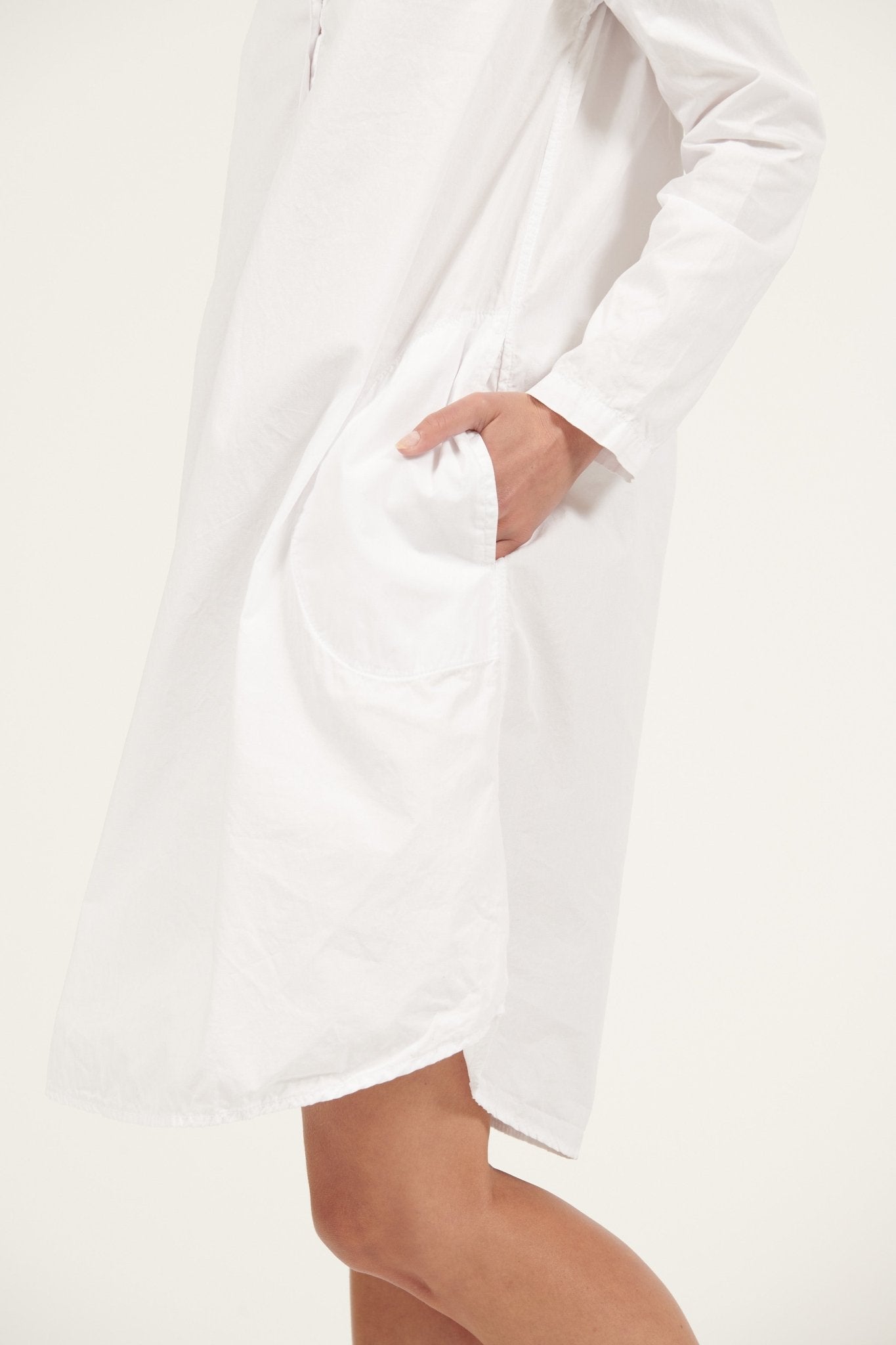 BINDIE SHIRT DRESS - BLANC - Primness