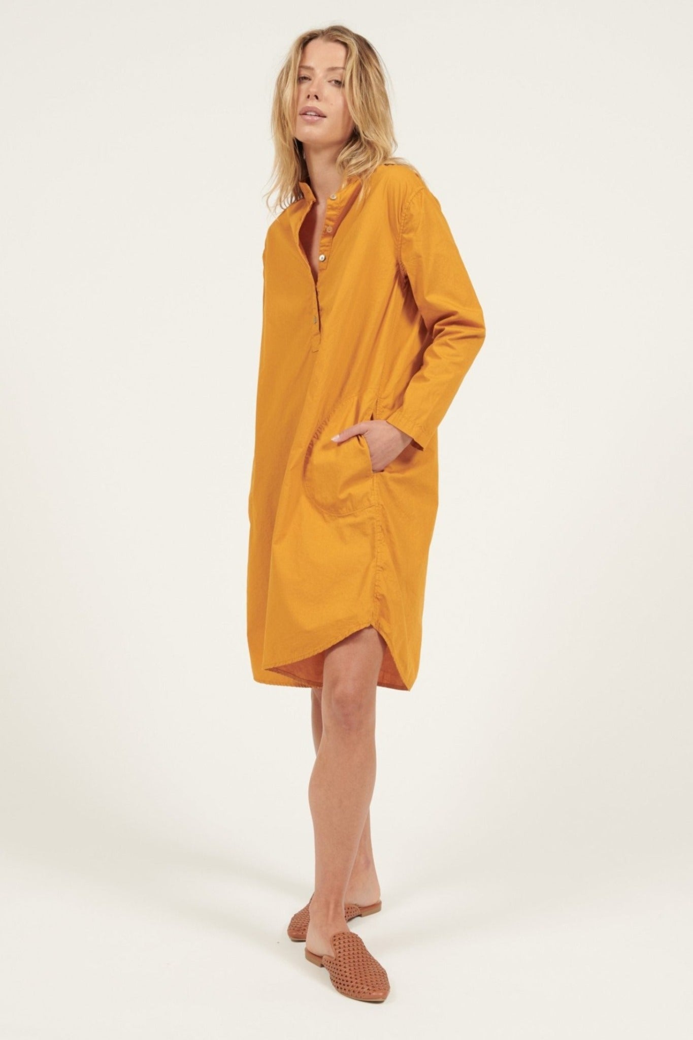 BINDIE SHIRT DRESS - MIMOSA - Primness