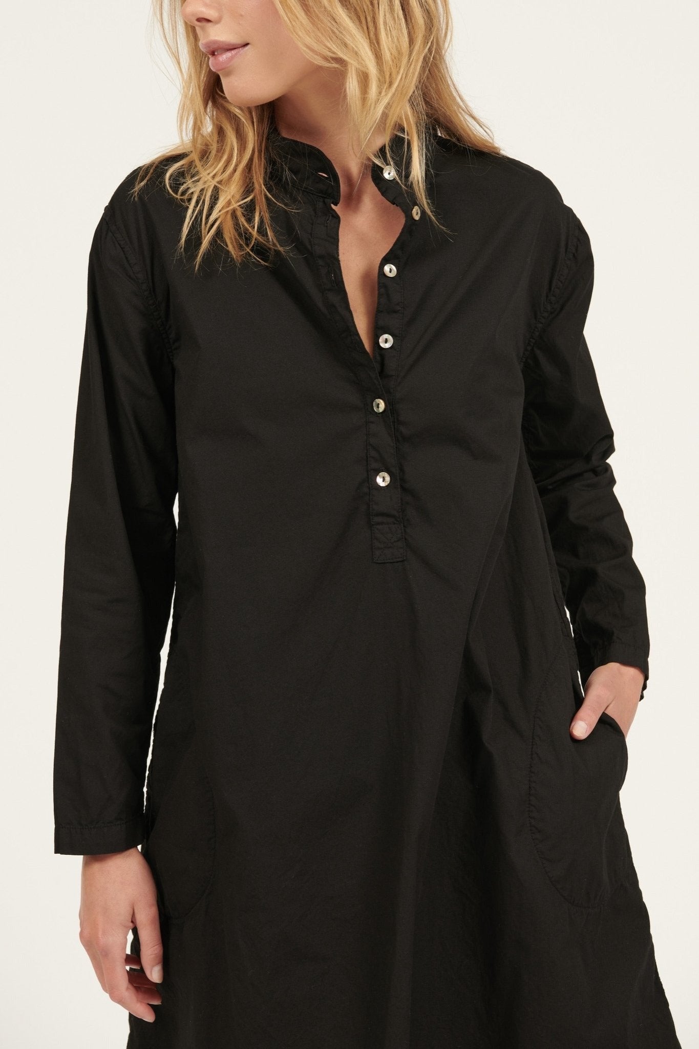 BINDIE SHIRT DRESS - NOIR - Primness