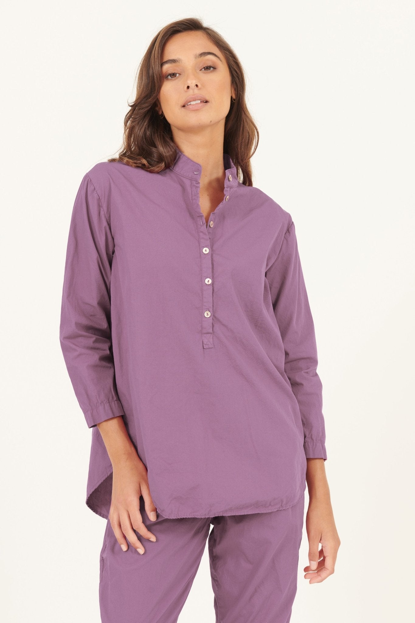 BINDIE SHIRT - EGGPLANT - Primness