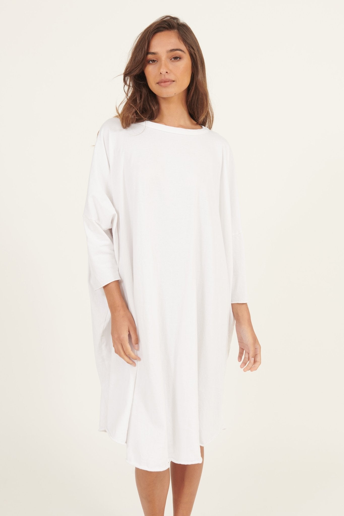 BOX L/S DRESS- BLANC - Primness