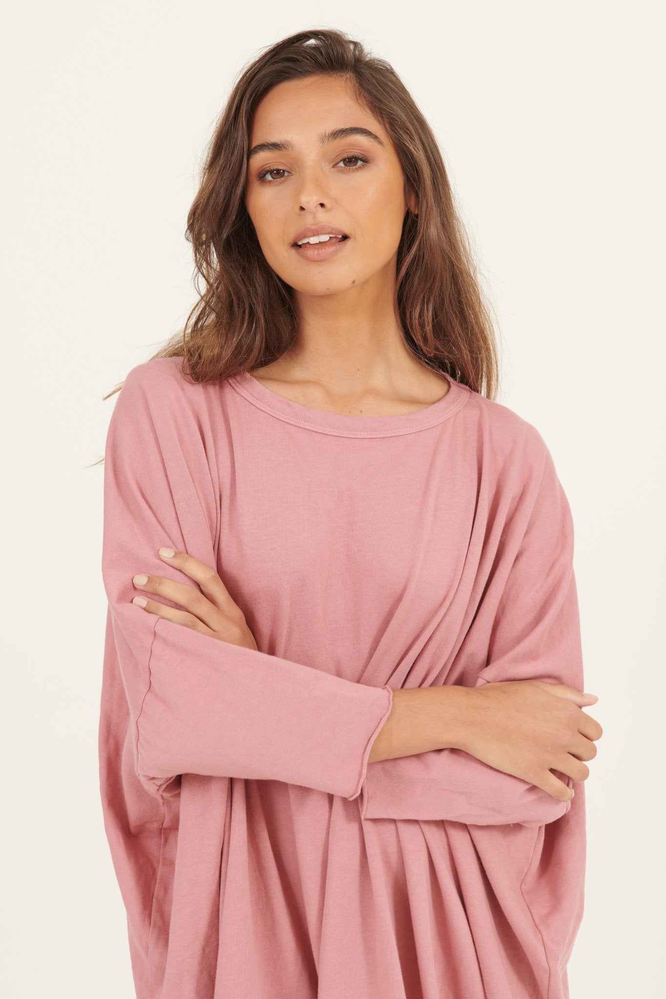 BOX L/S DRESS- BLUSHED - Primness