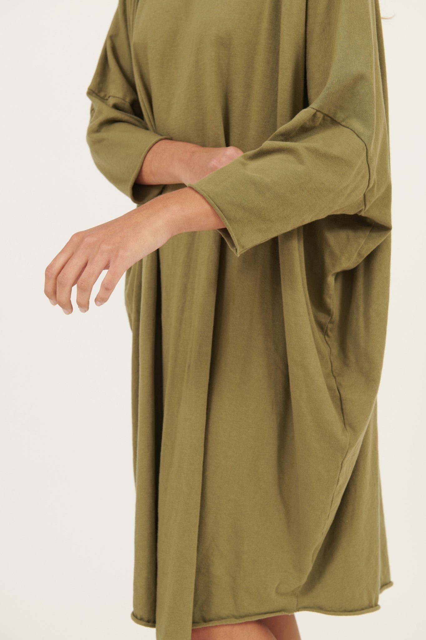 BOX L/S DRESS- KHAKI - Primness