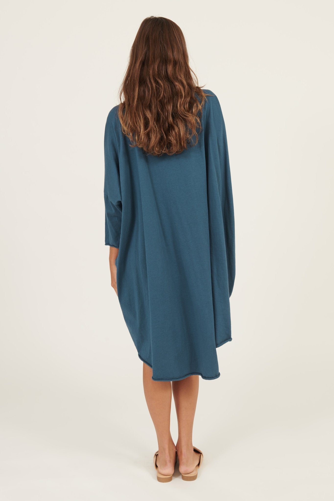 BOX L/S DRESS- NAVY - Primness