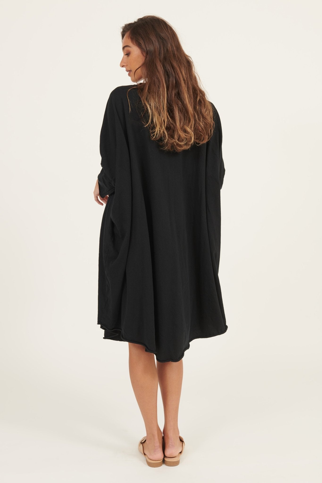 BOX L/S DRESS- NOIR - Primness