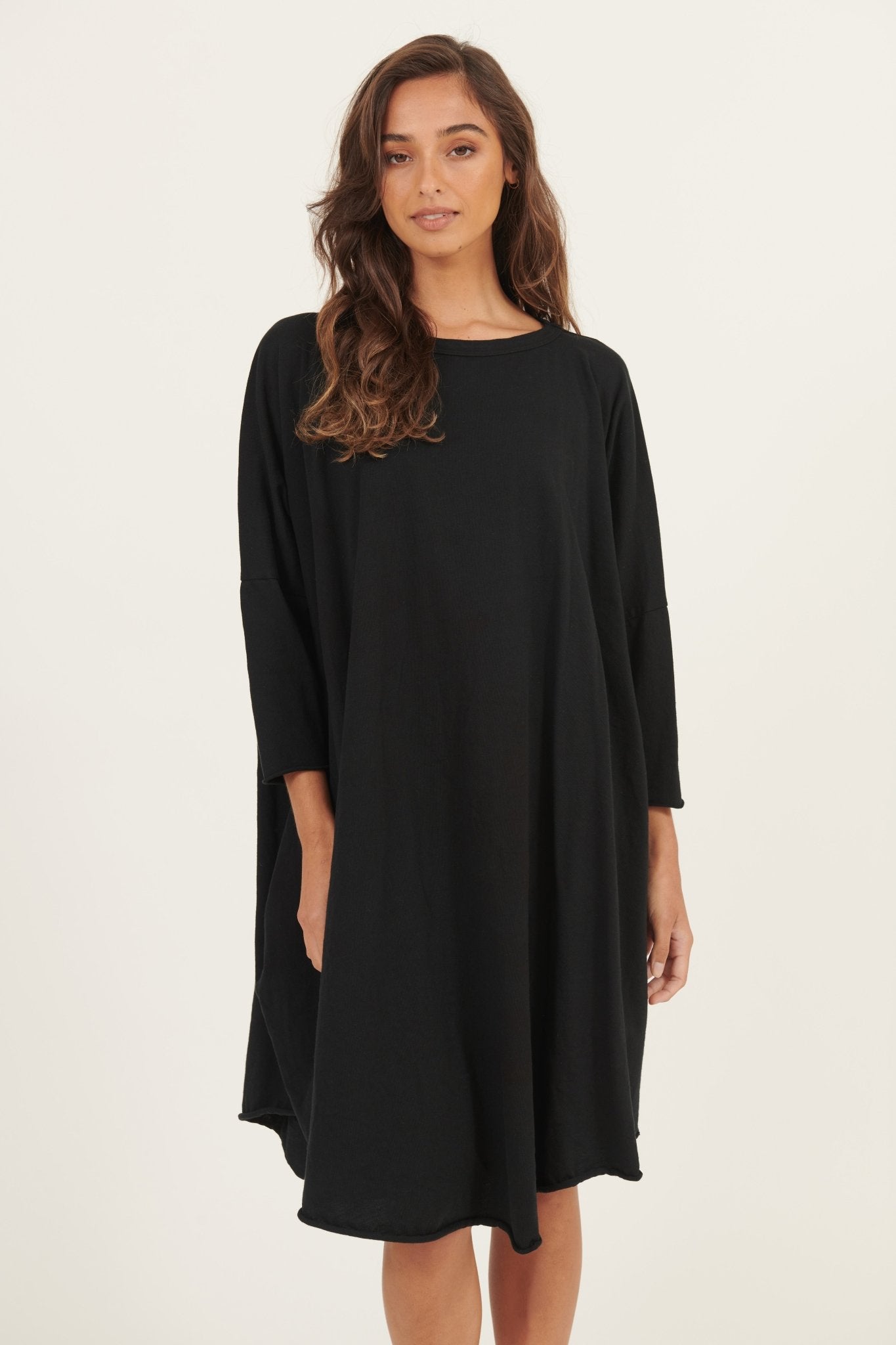 BOX L/S DRESS- NOIR - Primness