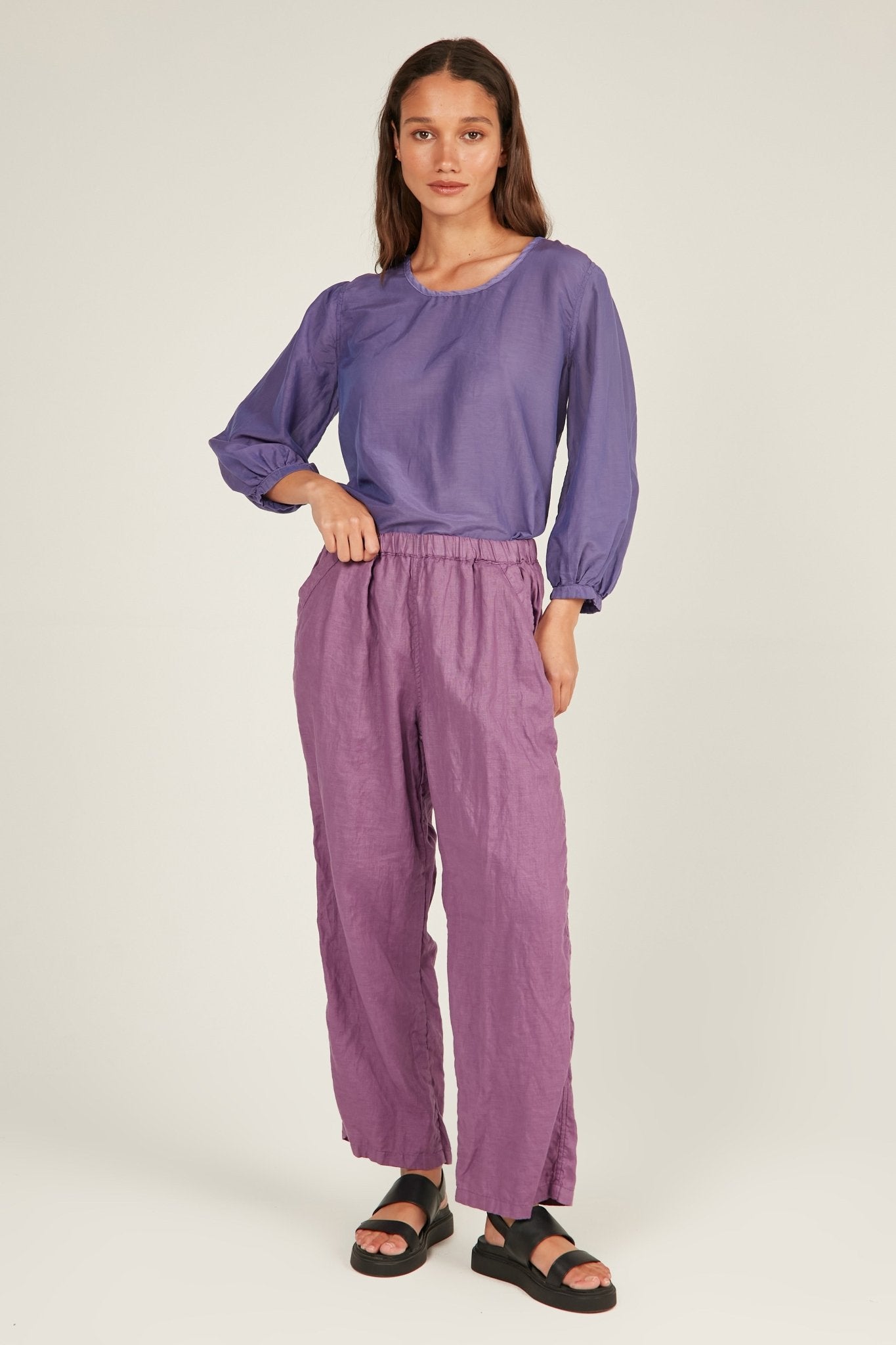 CHICHI PANT - EGGPLANT - Primness