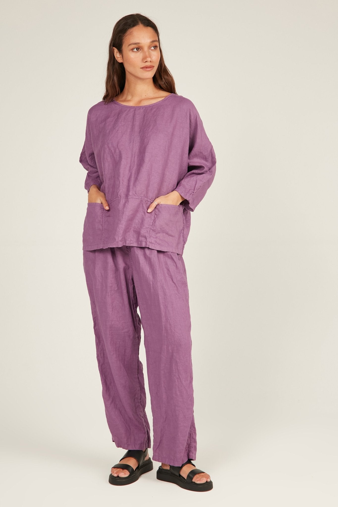 CHICHI PANT - EGGPLANT - Primness