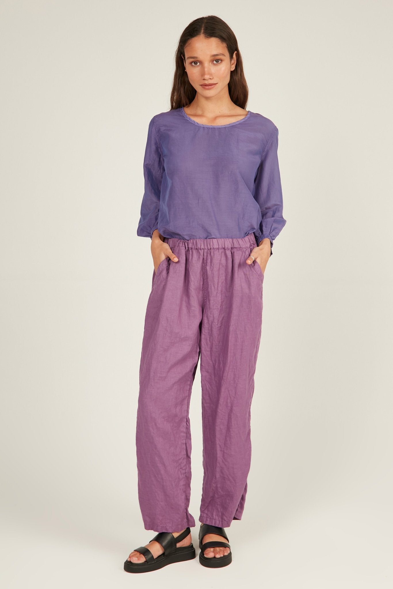 CHICHI PANT - EGGPLANT - Primness