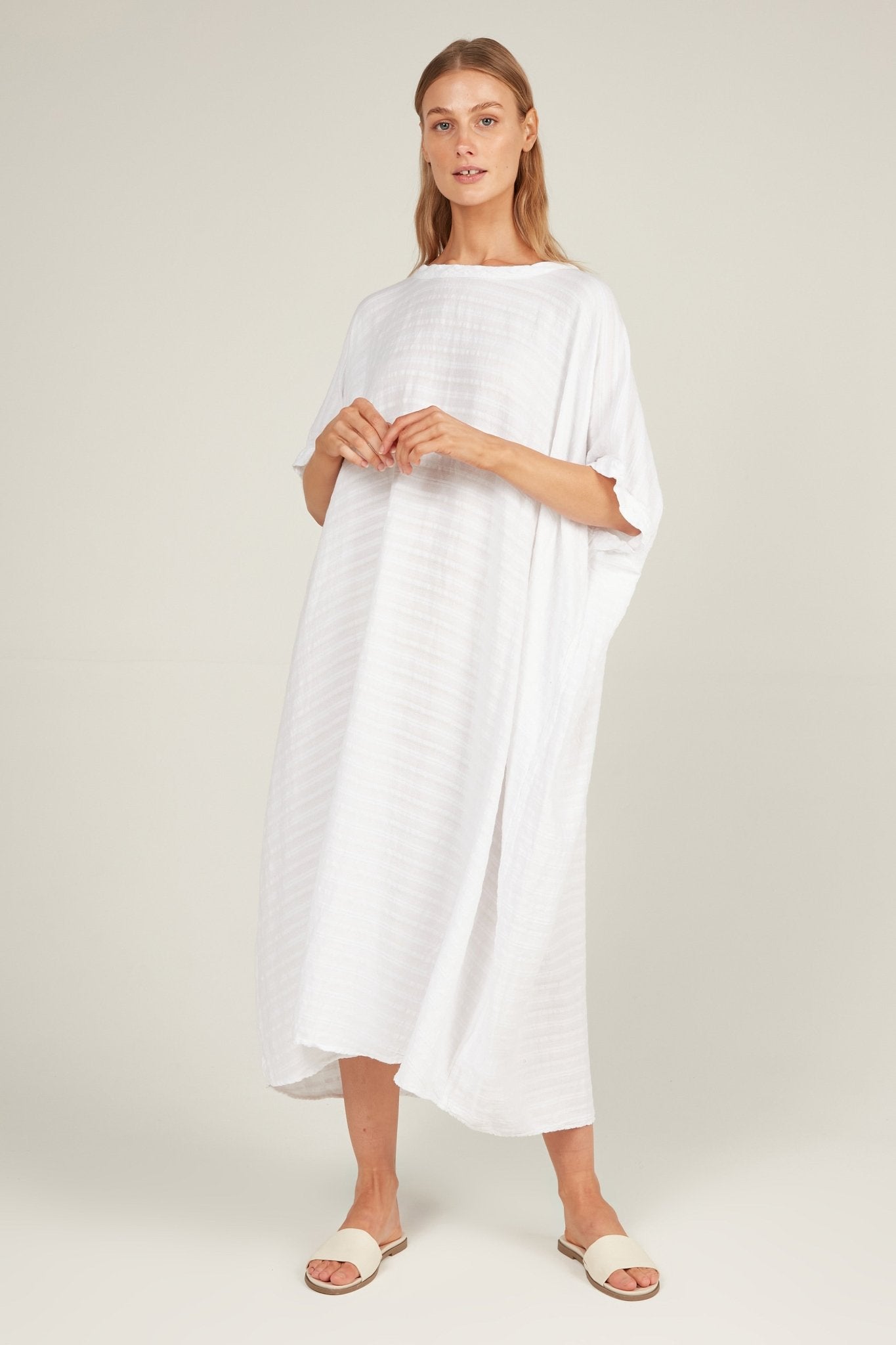 GAUZZY DRESS - BLANC - Primness